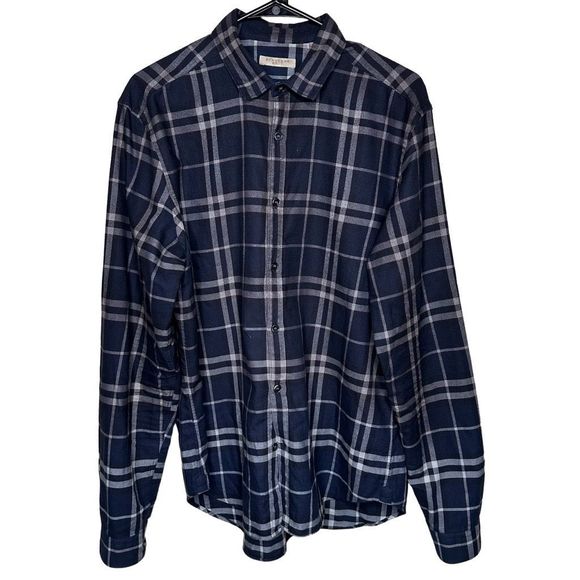 Burberry Brit Plaid Button Down Long Sleeve Shirt Large - Picture 1 of 4